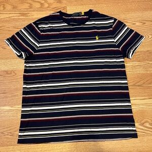 Ralph Lauren Navy Striped Short Sleeve Tee